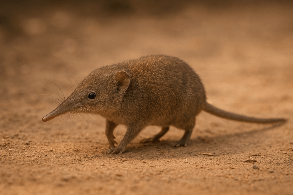 Rüsselhündchen Shrew Mouse auf dem Boden Rüsselhündchen als Haustier – Pro und Contra