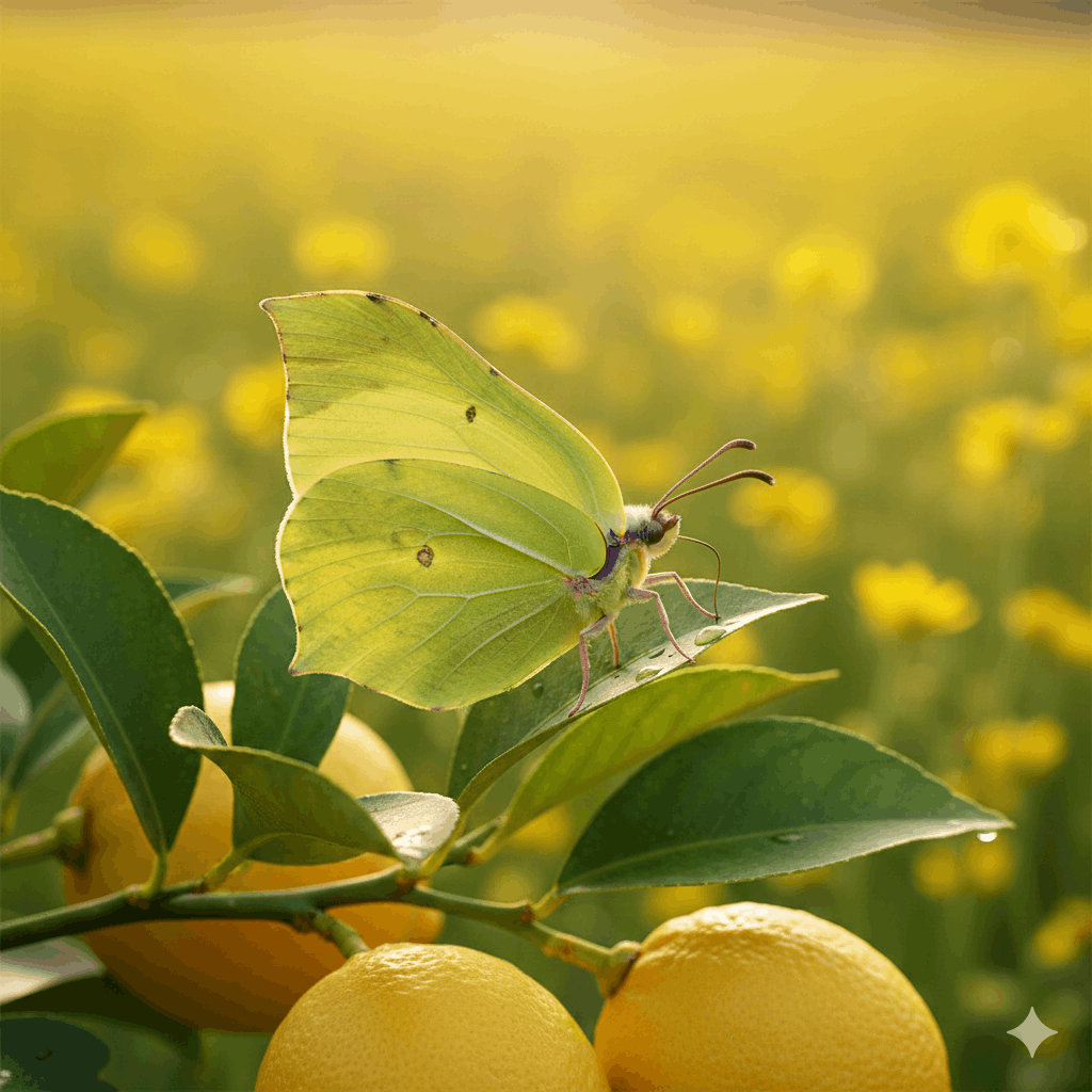 Krafttier Zitronenfalter Zitronenfalter in der Natur