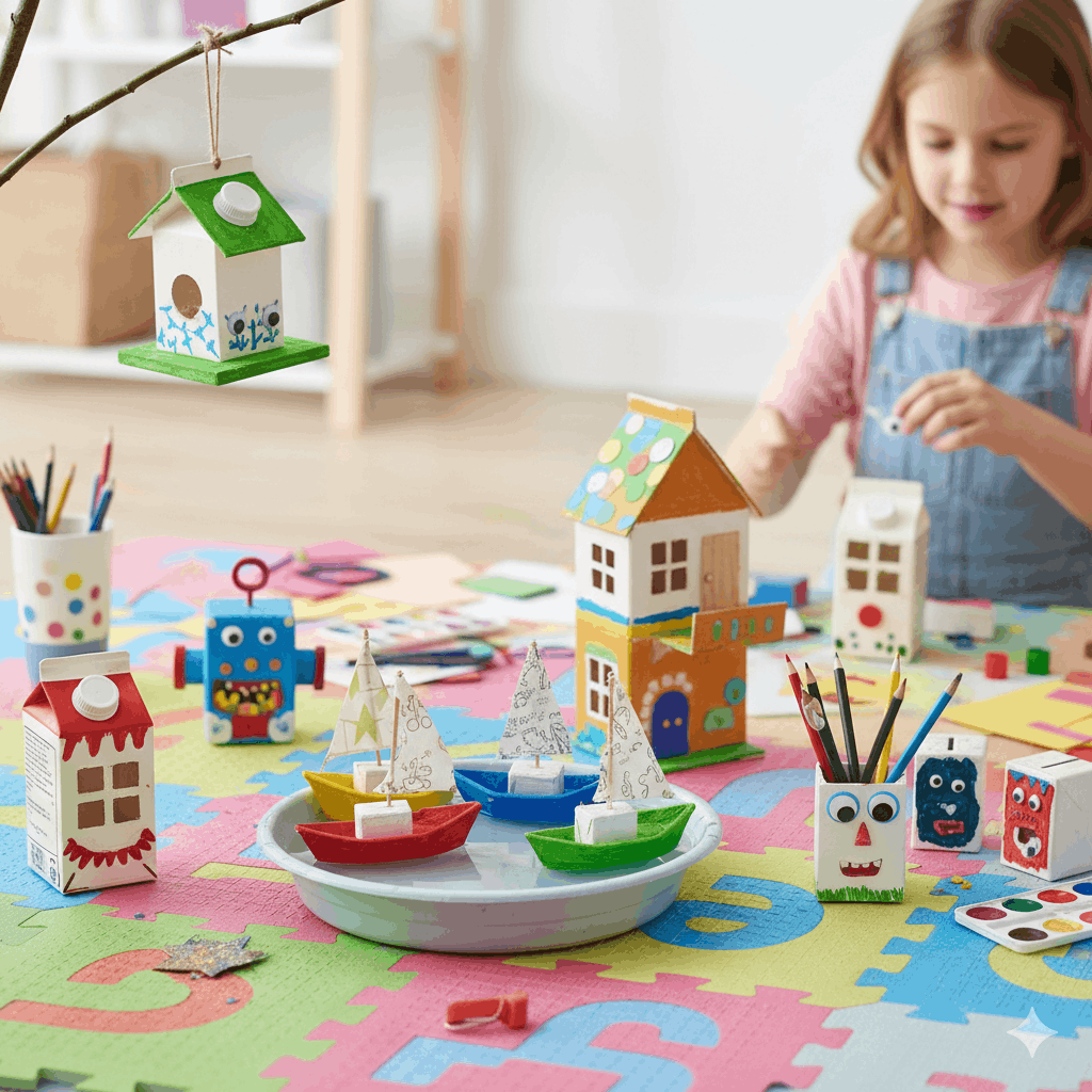 Upcycling Ideen für Kinder mit Milchtüten 2026