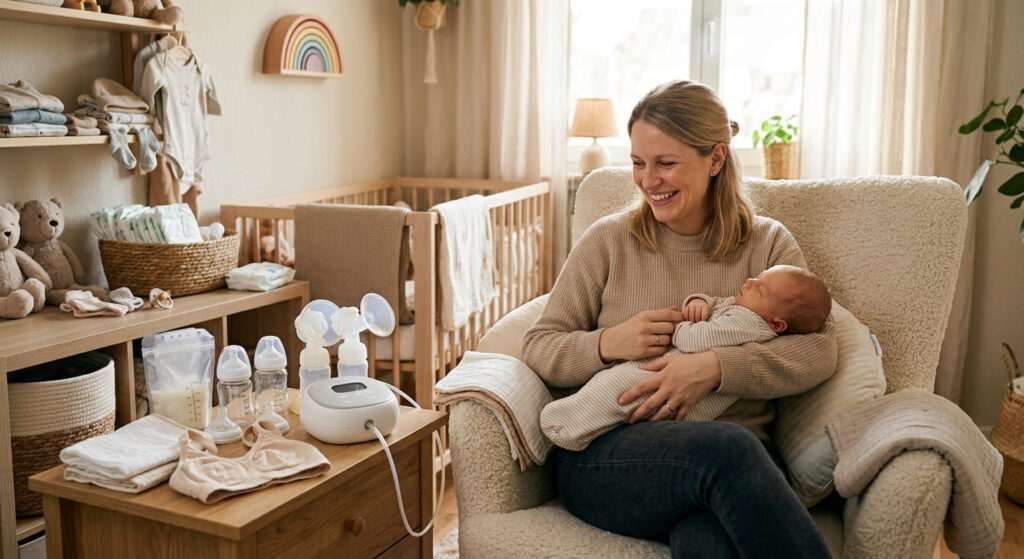 Baby-Erstausstattungsliste Die wichtigsten Utensilien zum Abpumpen